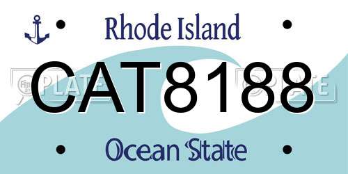 CAT8188 Rhode Island License Plate