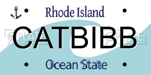 CATBIBB Rhode Island License Plate