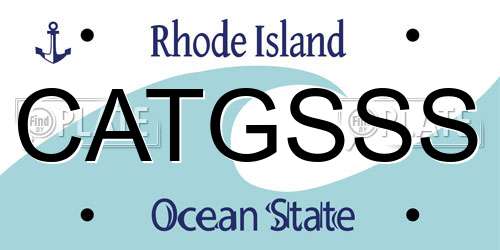 CATGSSS Rhode Island License Plate