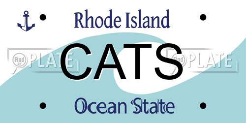 CATS Rhode Island License Plate