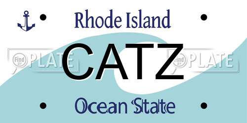 CATZ Rhode Island License Plate
