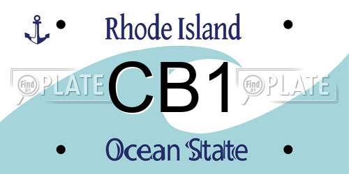 CB1 Rhode Island License Plate