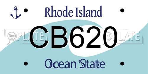 CB620 Rhode Island License Plate