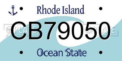 CB79050 Rhode Island License Plate