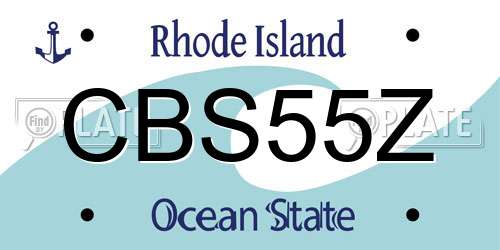 CBS55Z Rhode Island License Plate