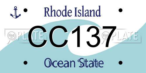 CC137 Rhode Island License Plate