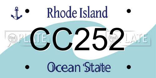 CC252 Rhode Island License Plate