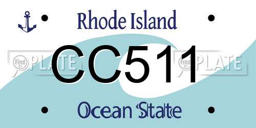 CC511 Rhode Island License Plate