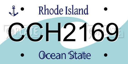 CCH2169 Rhode Island License Plate