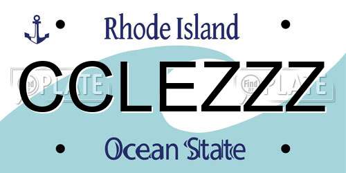 CCLEZZZ Rhode Island License Plate