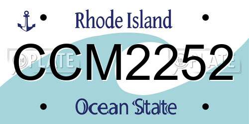 CCM2252 Rhode Island License Plate
