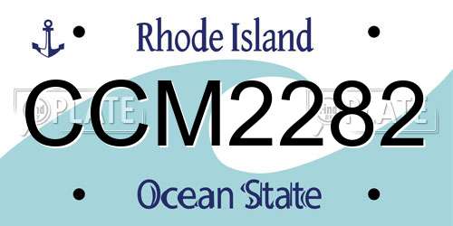 CCM2282 Rhode Island License Plate