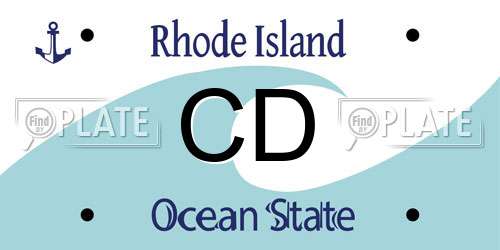 CD Rhode Island License Plate