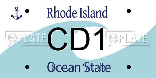 CD1 Rhode Island License Plate