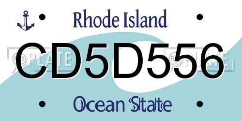 CD5D556 Rhode Island License Plate