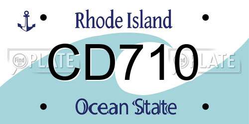 CD710 Rhode Island License Plate