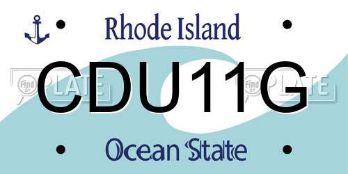 CDU11G Rhode Island License Plate
