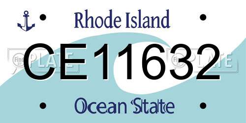 CE11632 Rhode Island License Plate