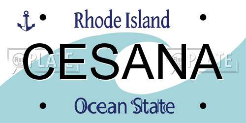 CESANA Rhode Island License Plate
