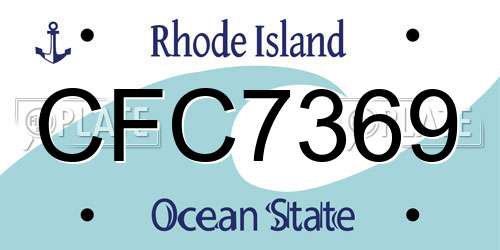 CFC7369 Rhode Island License Plate