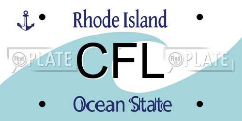 CFL Rhode Island License Plate