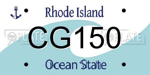 CG150 Rhode Island License Plate