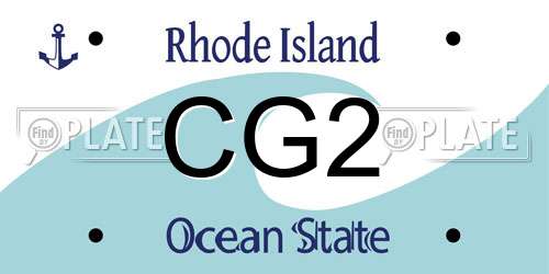 CG2 Rhode Island License Plate
