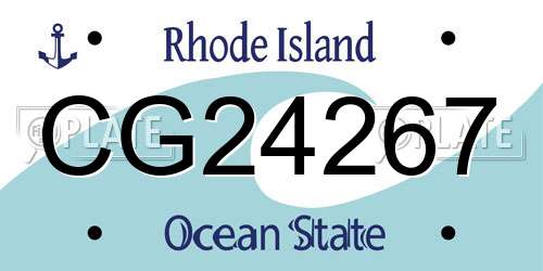 CG24267 Rhode Island License Plate