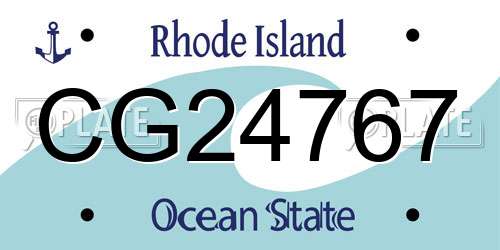 CG24767 Rhode Island License Plate