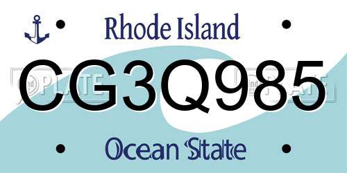 CG3Q985 Rhode Island License Plate