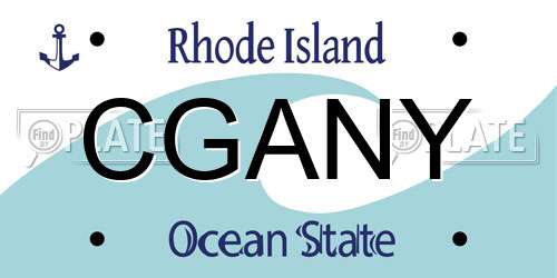 CGANY Rhode Island License Plate