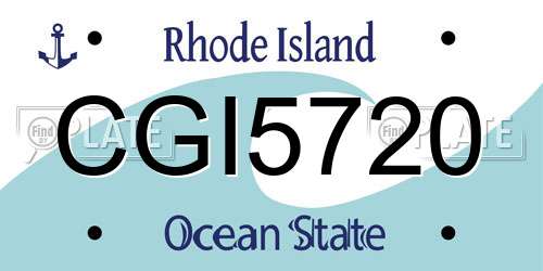 CGI5720 Rhode Island License Plate