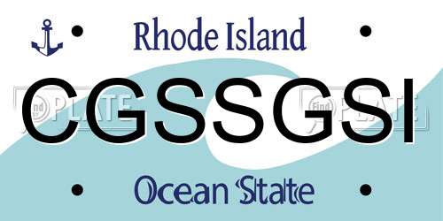 CGSSGSI Rhode Island License Plate