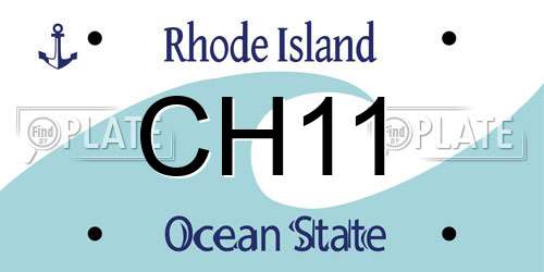 CH11 Rhode Island License Plate