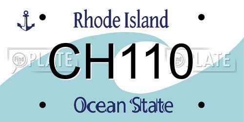 CH110 Rhode Island License Plate