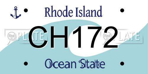 CH172 Rhode Island License Plate