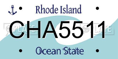 CHA5511 Rhode Island License Plate