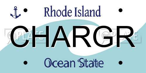 CHARGR Rhode Island License Plate