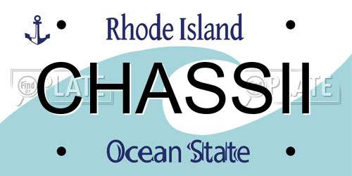 CHASSII Rhode Island License Plate