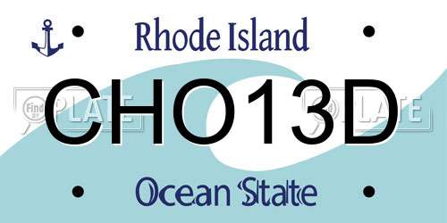 CHO13D Rhode Island License Plate