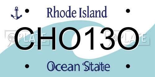 CHO13O Rhode Island License Plate