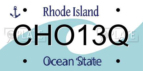 CHO13Q Rhode Island License Plate