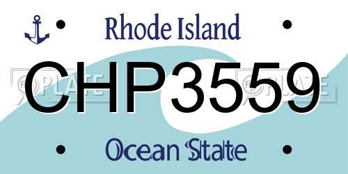 CHP3559 Rhode Island License Plate