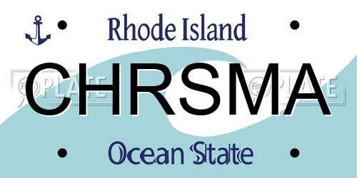 CHRSMA Rhode Island License Plate