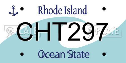 CHT297 Rhode Island License Plate