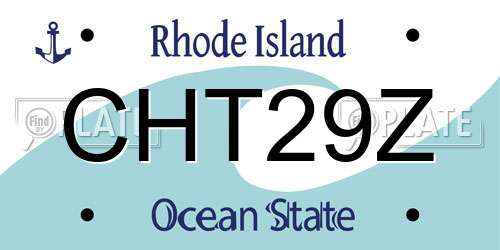 CHT29Z Rhode Island License Plate