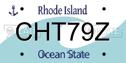 CHT79Z Rhode Island License Plate