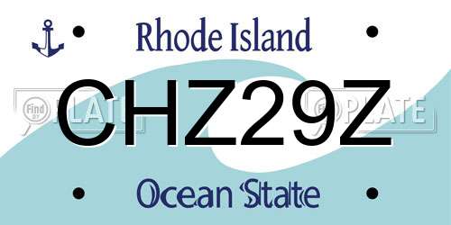 CHZ29Z Rhode Island License Plate