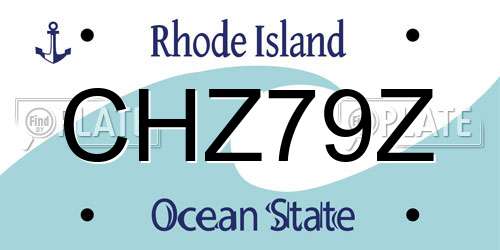 CHZ79Z Rhode Island License Plate