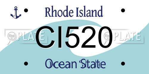 CI520 Rhode Island License Plate